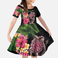 Hawaiian Tropical Plants Turtle and Shark Family Matching Puletasi and Hawaiian Shirt Polynesian Art Tattoo