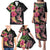 Hawaiian Tropical Plants Turtle and Shark Family Matching Puletasi and Hawaiian Shirt Polynesian Art Tattoo