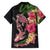 Hawaiian Tropical Plants Turtle and Shark Family Matching Puletasi and Hawaiian Shirt Polynesian Art Tattoo