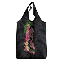 Hawaiian Tropical Plants Turtle and Shark Grocery Bag Polynesian Art Tattoo LT03 - Polynesian Pride