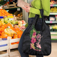 Hawaiian Tropical Plants Turtle and Shark Grocery Bag Polynesian Art Tattoo LT03 - Polynesian Pride