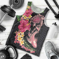 Hawaiian Tropical Plants Turtle and Shark Men Tank Top Polynesian Art Tattoo LT03 - Polynesian Pride