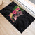 Hawaiian Tropical Plants Turtle and Shark Rubber Doormat Polynesian Art Tattoo