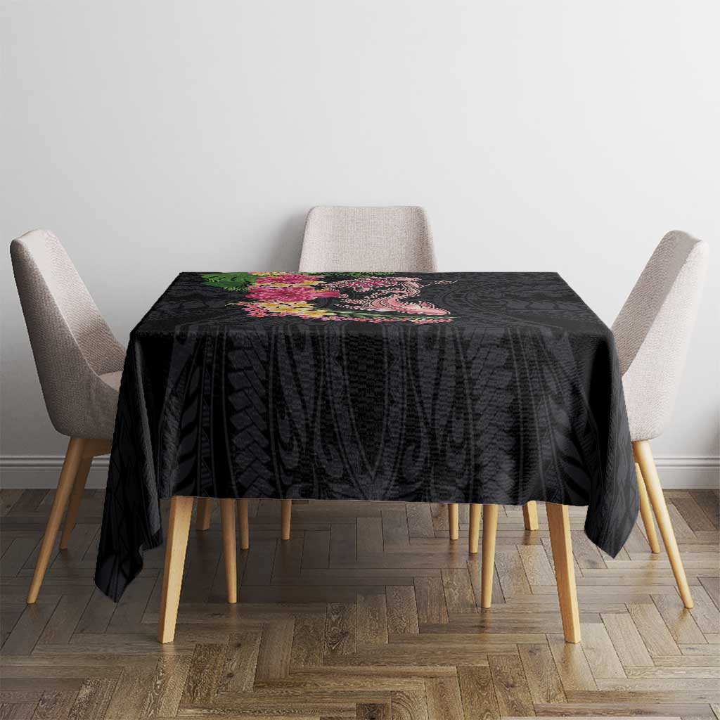 Hawaiian Tropical Plants Turtle and Shark Tablecloth Polynesian Art Tattoo LT03 - Polynesian Pride