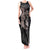 Hawaiian Tropical Plants Turtle and Shark Tank Maxi Dress Polynesian Art Tattoo Grayscale Color