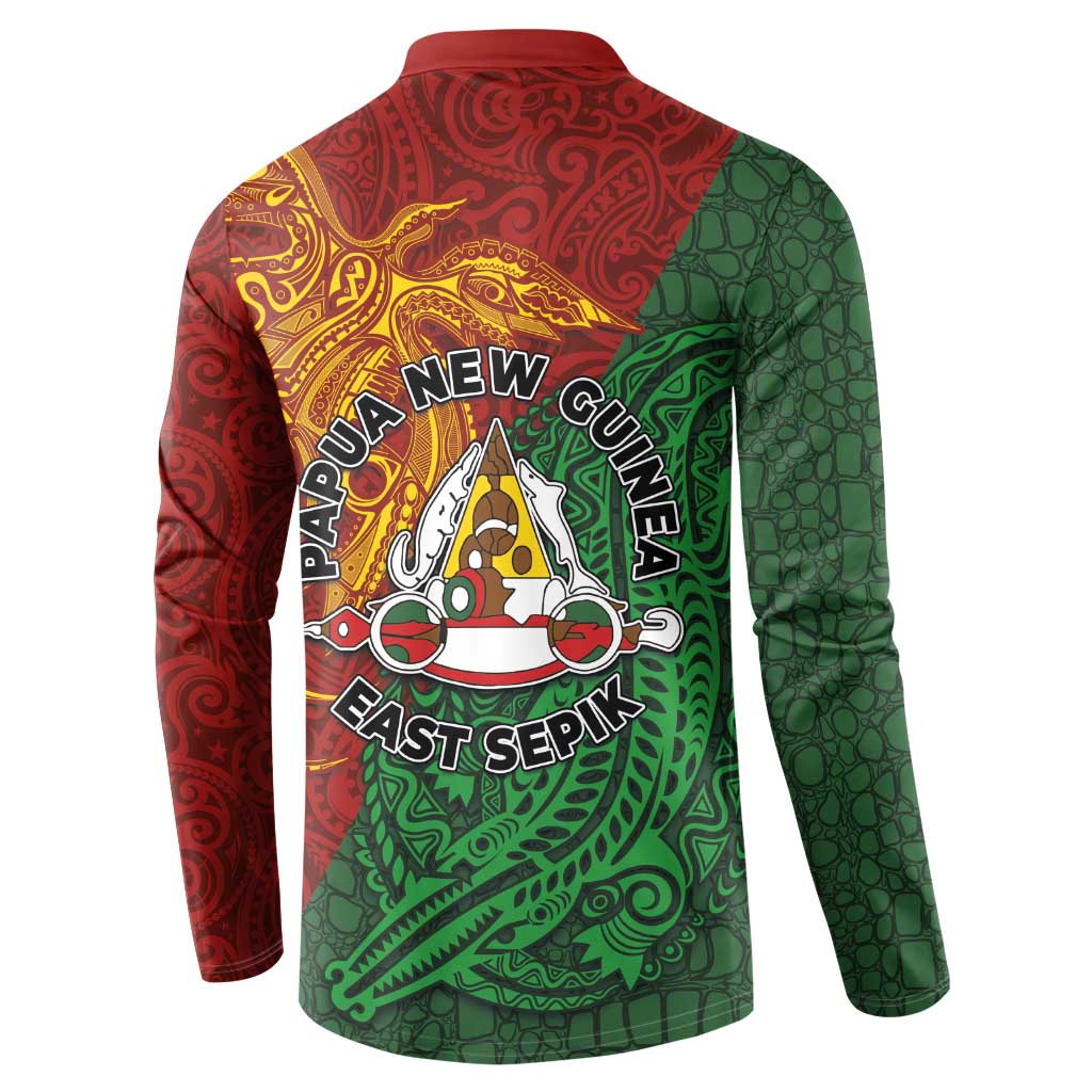 Papua New Guinea East Sepik Province Button Sweatshirt Tribal Crocodile Birds of Paradise Melanesian Tattoo