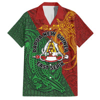 Papua New Guinea East Sepik Province Family Matching Puletasi and Hawaiian Shirt Tribal Crocodile Birds of Paradise Melanesian Tattoo