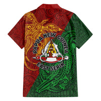 Papua New Guinea East Sepik Province Family Matching Summer Maxi Dress and Hawaiian Shirt Tribal Crocodile Birds of Paradise Melanesian Tattoo