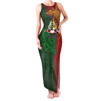 Papua New Guinea East Sepik Province Family Matching Tank Maxi Dress and Hawaiian Shirt Tribal Crocodile Birds of Paradise Melanesian Tattoo