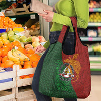 Papua New Guinea East Sepik Province Grocery Bag Tribal Crocodile Birds of Paradise Melanesian Tattoo