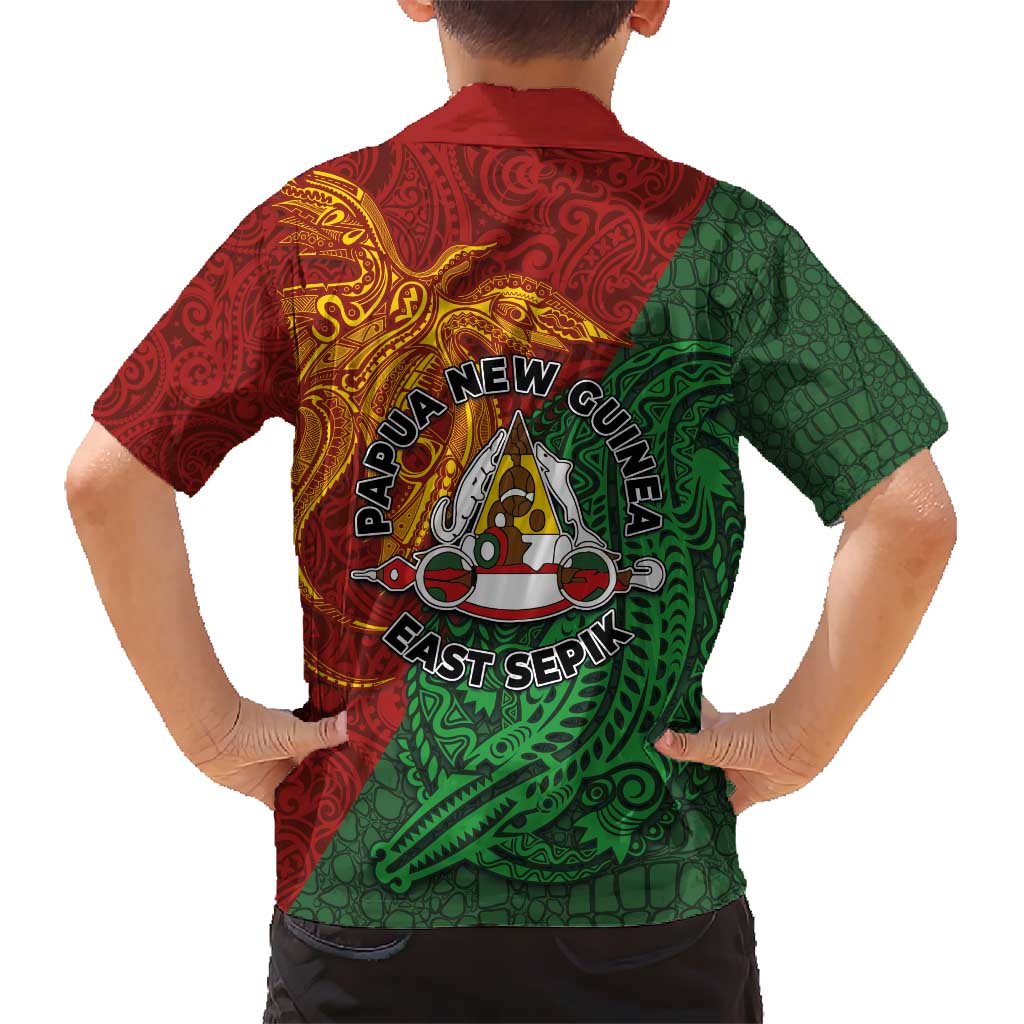 Papua New Guinea East Sepik Province Hawaiian Shirt Tribal Crocodile Birds of Paradise Melanesian Tattoo