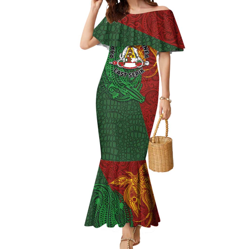 Papua New Guinea East Sepik Province Mermaid Dress Tribal Crocodile Birds of Paradise Melanesian Tattoo