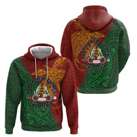 Papua New Guinea East Sepik Province Zip Hoodie Tribal Crocodile Birds of Paradise Melanesian Tattoo