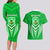 Kimbe Cutters Rugby Couples Matching Long Sleeve Bodycon Dress and Hawaiian Shirt Papua New Guinea Polynesian Tattoo Green Version LT03 - Polynesian Pride