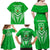 Kimbe Cutters Rugby Family Matching Off Shoulder Long Sleeve Dress and Hawaiian Shirt Papua New Guinea Polynesian Tattoo Green Version LT03 - Polynesian Pride