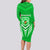 Kimbe Cutters Rugby Long Sleeve Bodycon Dress Papua New Guinea Polynesian Tattoo Green Version LT03 - Polynesian Pride