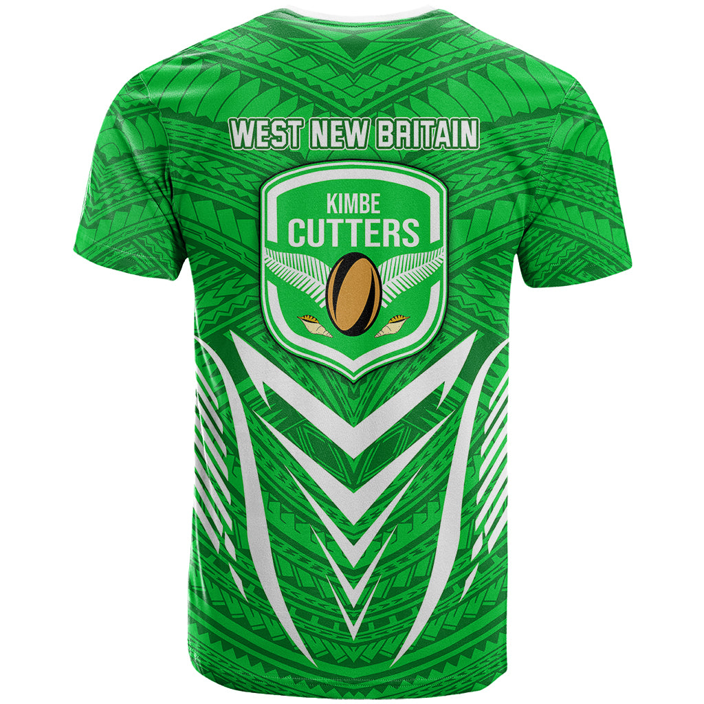 Kimbe Cutters Rugby T Shirt Papua New Guinea Polynesian Tattoo Green Version LT03 - Polynesian Pride