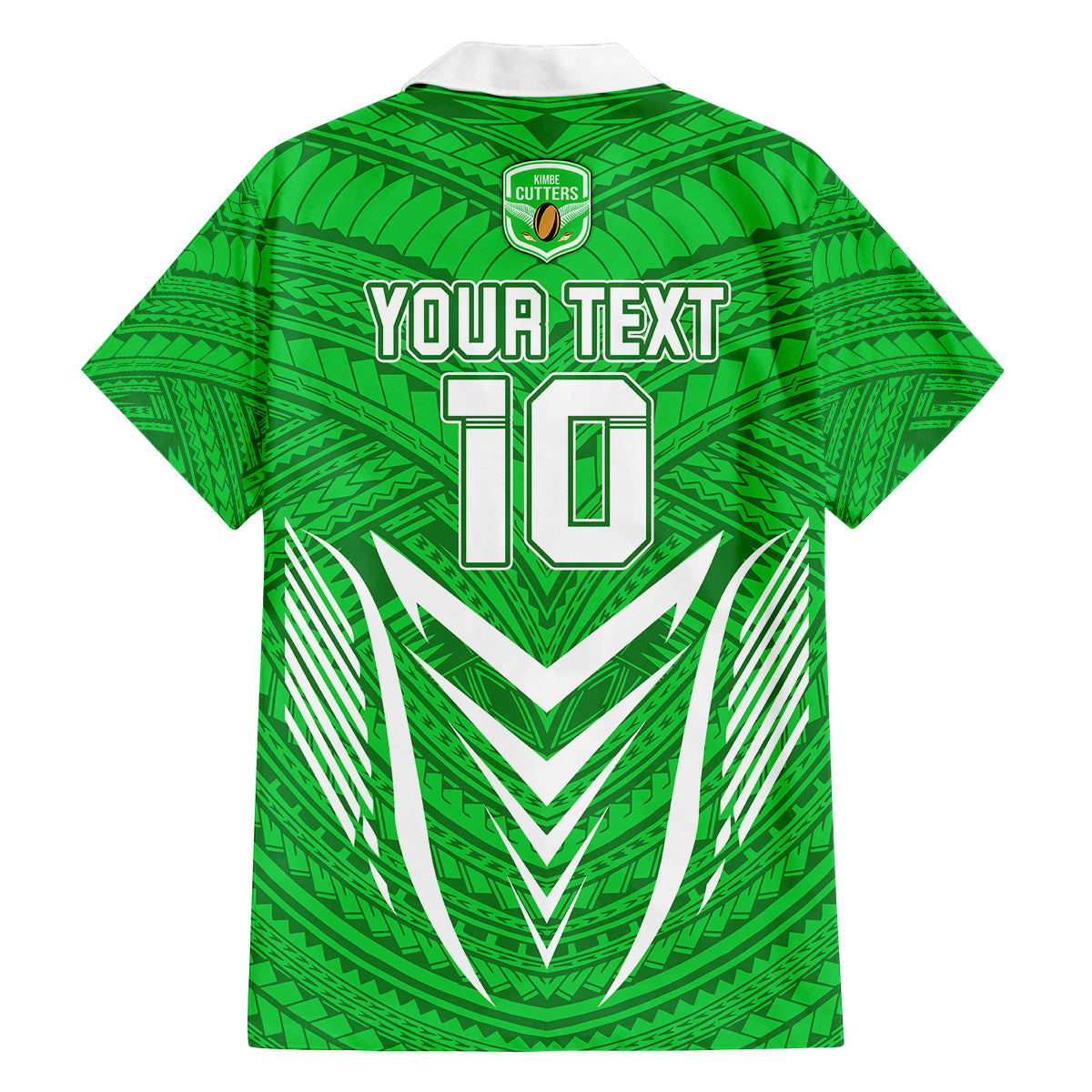 Custom Kimbe Cutters Rugby Family Matching Mermaid Dress and Hawaiian Shirt Papua New Guinea Polynesian Tattoo Green Version LT03 - Polynesian Pride