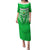 Custom Kimbe Cutters Rugby Family Matching Puletasi Dress and Hawaiian Shirt Papua New Guinea Polynesian Tattoo Green Version LT03 Mom's Dress Green - Polynesian Pride