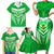 Custom Kimbe Cutters Rugby Family Matching Short Sleeve Bodycon Dress and Hawaiian Shirt Papua New Guinea Polynesian Tattoo Green Version LT03 - Polynesian Pride