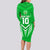 Custom Kimbe Cutters Rugby Long Sleeve Bodycon Dress Papua New Guinea Polynesian Tattoo Green Version LT03 - Polynesian Pride