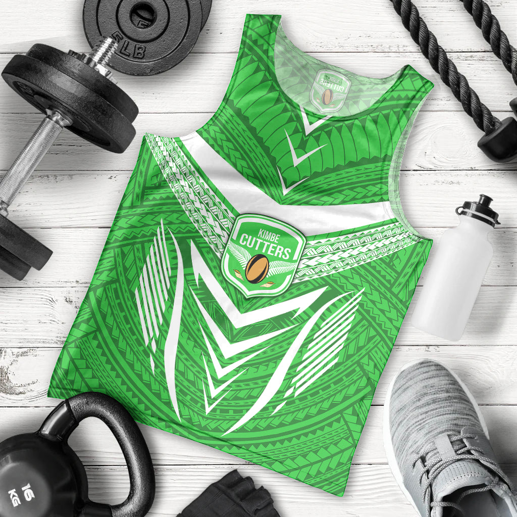 Custom Kimbe Cutters Rugby Men Tank Top Papua New Guinea Polynesian Tattoo Green Version LT03 Green - Polynesian Pride