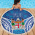 Fiji Day Beach Blanket Fijian Masi Tribal Hibiscus Tattoo and Tapa Pattern