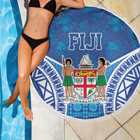 Fiji Day Beach Blanket Fijian Masi Tribal Hibiscus Tattoo and Tapa Pattern LT03 - Polynesian Pride