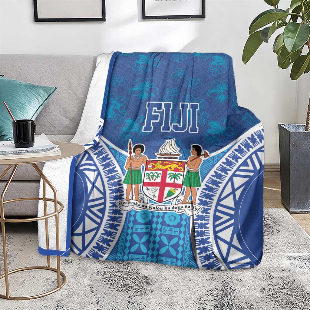 Fiji Day Blanket Fijian Masi Tribal Hibiscus Tattoo and Tapa Pattern LT03 - Polynesian Pride