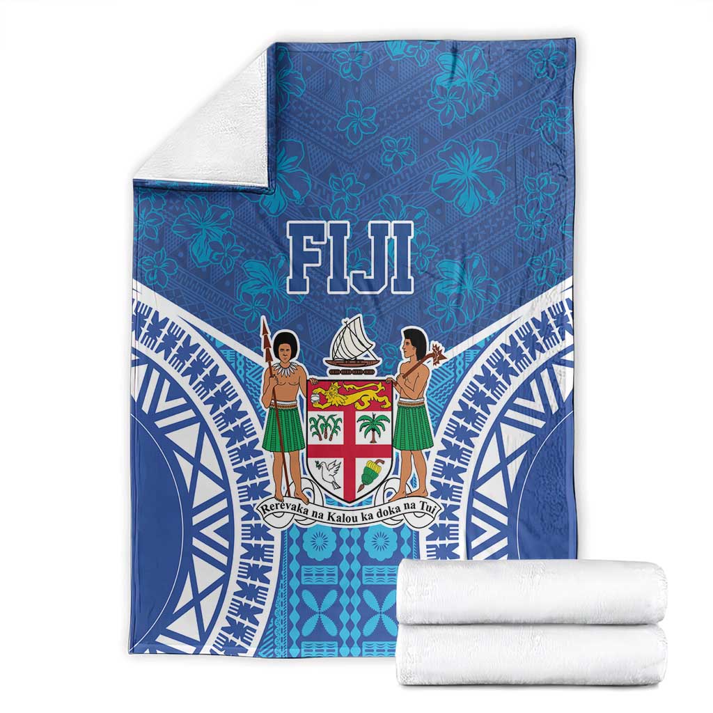 Fiji Day Blanket Fijian Masi Tribal Hibiscus Tattoo and Tapa Pattern LT03 - Polynesian Pride