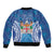 Fiji Day Bomber Jacket Fijian Masi Tribal Hibiscus Tattoo and Tapa Pattern