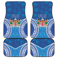 Fiji Day Car Mats Fijian Masi Tribal Hibiscus Tattoo and Tapa Pattern LT03 - Polynesian Pride