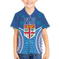 Fiji Day Family Matching Puletasi and Hawaiian Shirt Fijian Masi Tribal Hibiscus Tattoo and Tapa Pattern