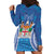 Fiji Day Hoodie Dress Fijian Masi Tribal Hibiscus Tattoo and Tapa Pattern