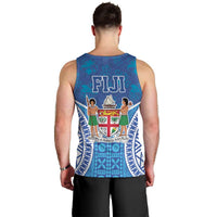 Fiji Day Men Tank Top Fijian Masi Tribal Hibiscus Tattoo and Tapa Pattern LT03 - Polynesian Pride