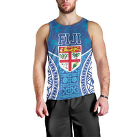 Fiji Day Men Tank Top Fijian Masi Tribal Hibiscus Tattoo and Tapa Pattern LT03 - Polynesian Pride