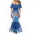 Fiji Day Mermaid Dress Fijian Masi Tribal Hibiscus Tattoo and Tapa Pattern