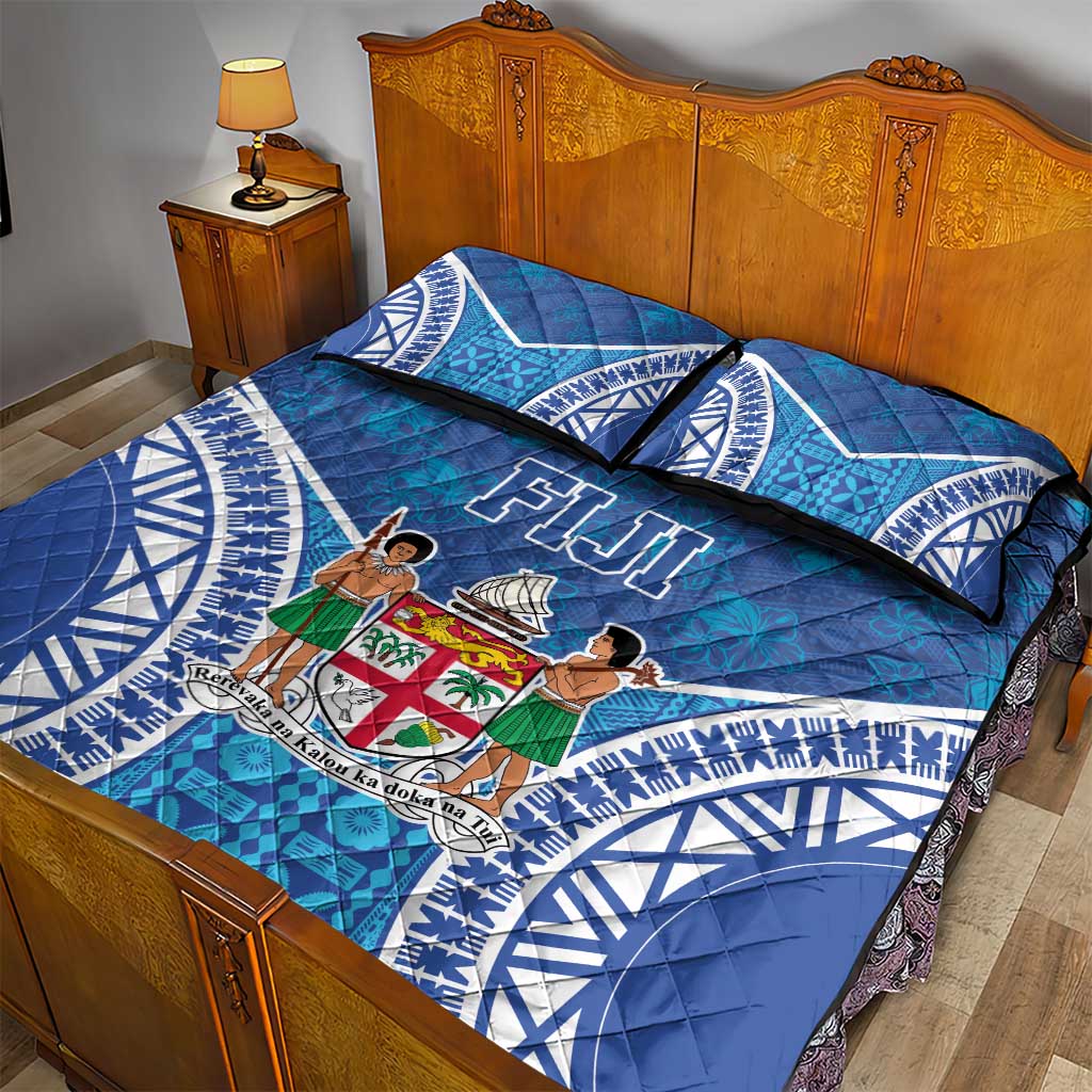 Fiji Day Quilt Bed Set Fijian Masi Tribal Hibiscus Tattoo and Tapa Pattern LT03 - Polynesian Pride