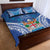 Fiji Day Quilt Bed Set Fijian Masi Tribal Hibiscus Tattoo and Tapa Pattern