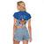 Fiji Day Raglan Cropped T Shirt Fijian Masi Tribal Hibiscus Tattoo and Tapa Pattern