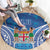 Fiji Day Round Carpet Fijian Masi Tribal Hibiscus Tattoo and Tapa Pattern