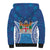 Fiji Day Sherpa Hoodie Fijian Masi Tribal Hibiscus Tattoo and Tapa Pattern