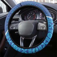 Fiji Day Steering Wheel Cover Fijian Masi Tribal Hibiscus Tattoo and Tapa Pattern LT03 - Polynesian Pride