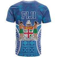 Fiji Day T Shirt Fijian Masi Tribal Hibiscus Tattoo and Tapa Pattern LT03 - Polynesian Pride