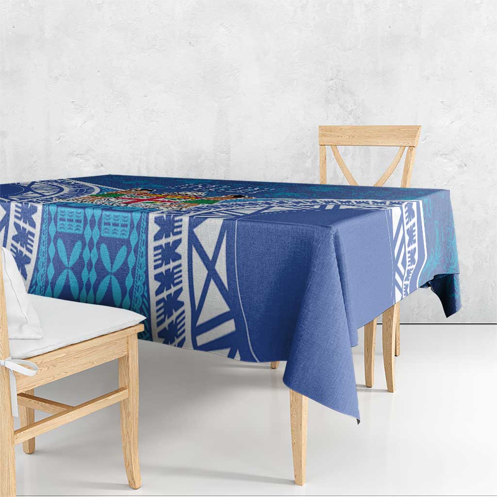 Fiji Day Tablecloth Fijian Masi Tribal Hibiscus Tattoo and Tapa Pattern LT03 - Polynesian Pride