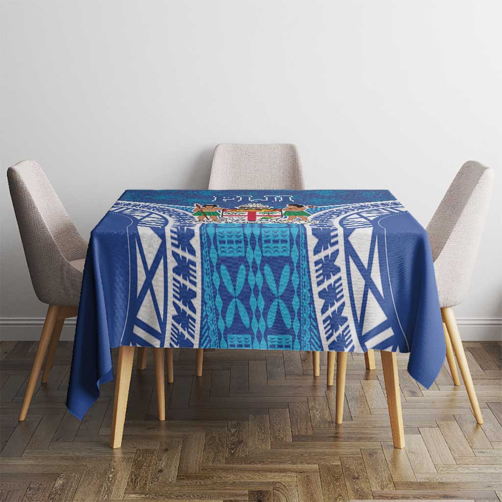 Fiji Day Tablecloth Fijian Masi Tribal Hibiscus Tattoo and Tapa Pattern LT03 - Polynesian Pride