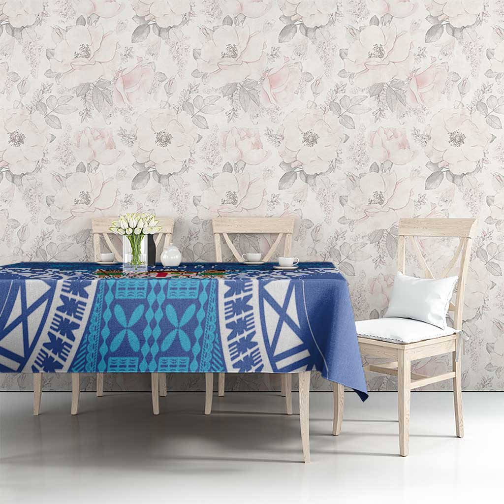 Fiji Day Tablecloth Fijian Masi Tribal Hibiscus Tattoo and Tapa Pattern LT03 - Polynesian Pride