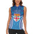 Fiji Day Women Sleeveless Polo Shirt Fijian Masi Tribal Hibiscus Tattoo and Tapa Pattern