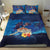 Polynesian Scuba Diving Bedding Set Honu with Hibiscus and Plumeria Flower and Tapa Tribal Pattern