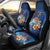 Polynesian Scuba Diving Car Seat Cover Honu with Hibiscus and Plumeria Flower and Tapa Tribal Pattern